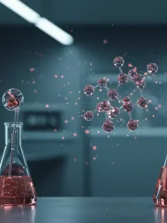 Futuristic lab researching 2026 skincare ingredients for radiant skin