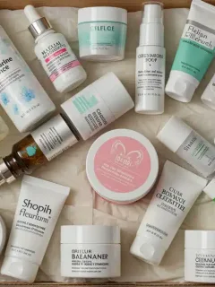 Curated skincare subscription box with diverse premium products