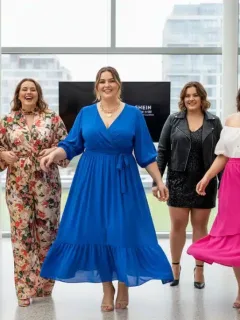 Diverse models in Shein Plus-Size Outfits 2026, confidently posing in flattering styles.