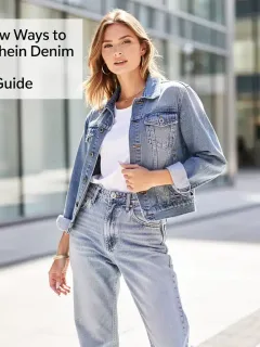 Model wearing stylish Shein denim outfit for 2026 trends