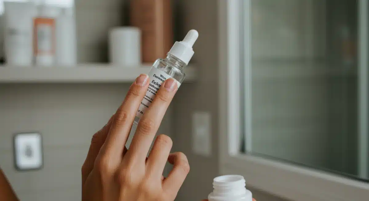 Applying budget-friendly facial serum for glowing skin