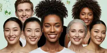 Diverse individuals with healthy, glowing skin, representing the success of microbiome-friendly skincare.