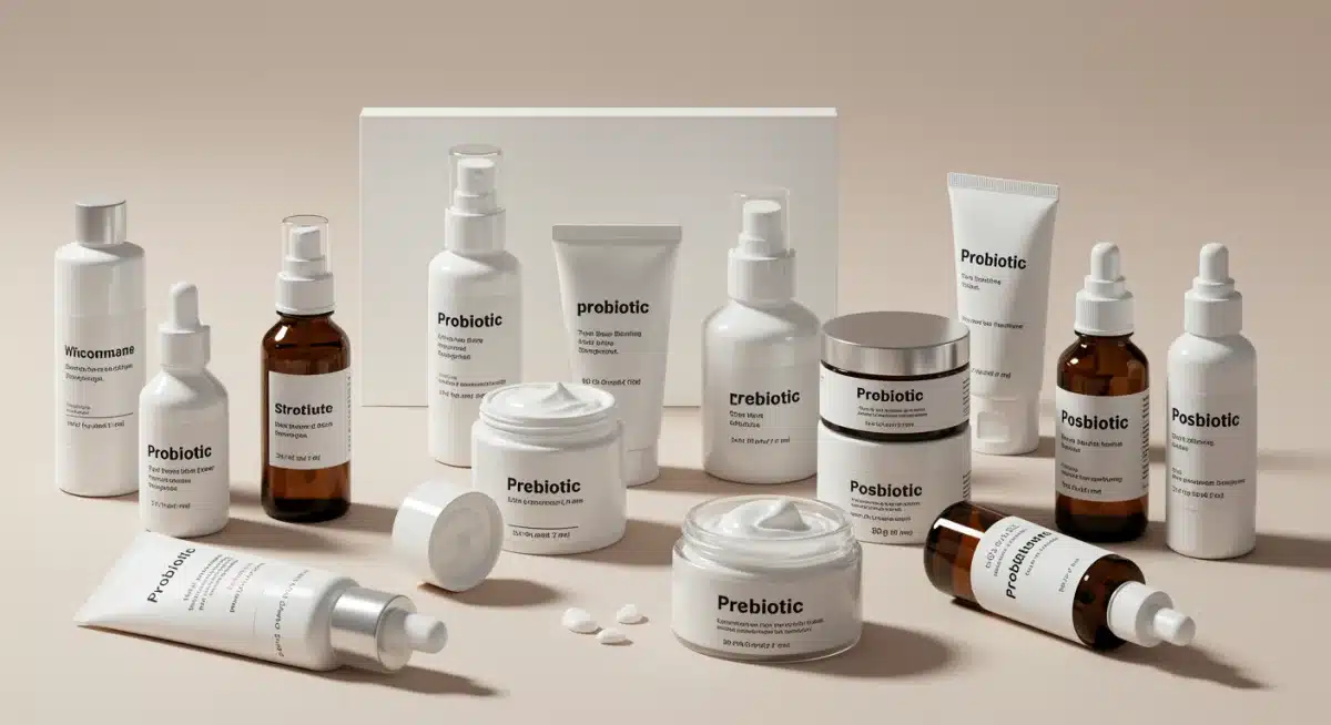 Diverse range of probiotic and prebiotic skincare products